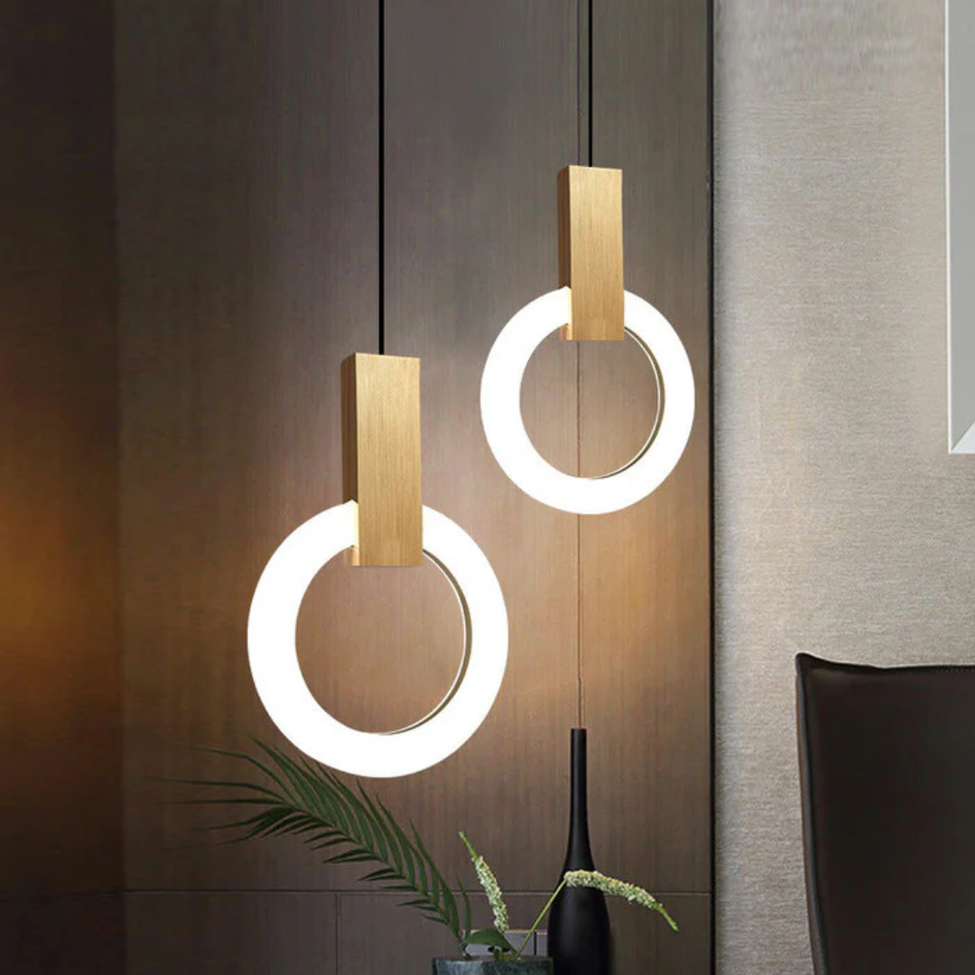 Nordic LED Pendant Light Circular Ceiling Fixture