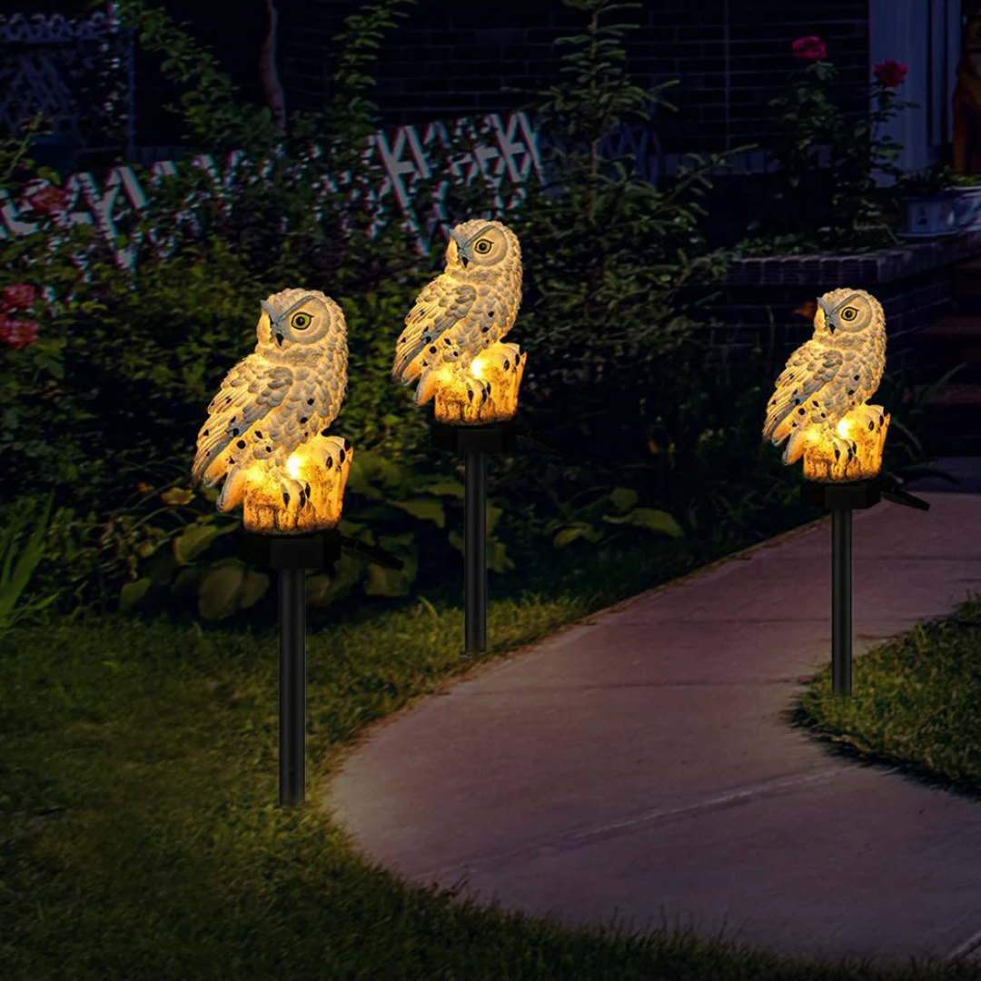 Solar Owl Outdoor Lamp