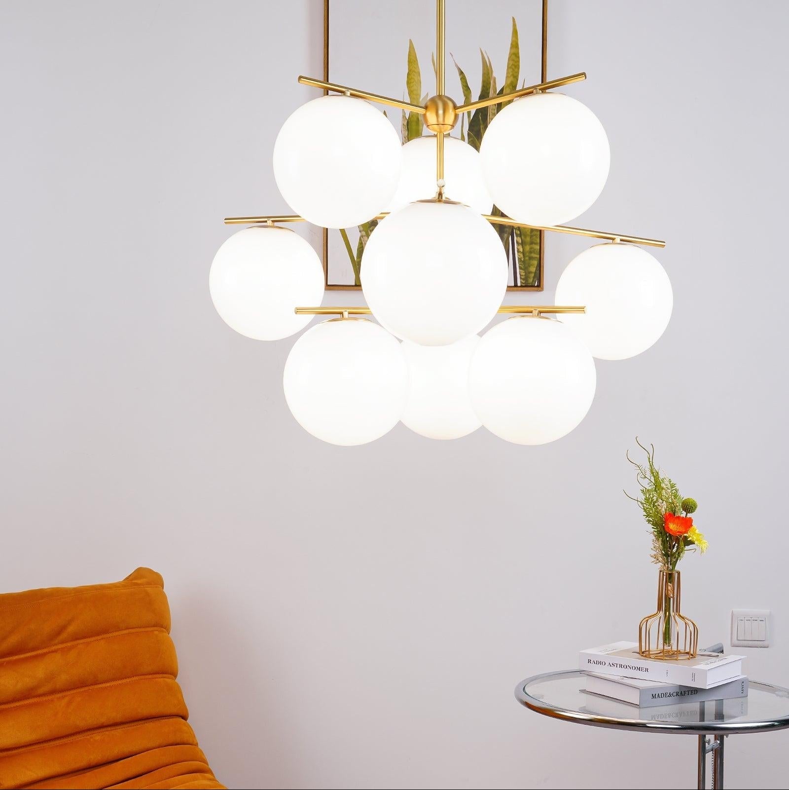 Brass Chandelier Circular Ceiling Light