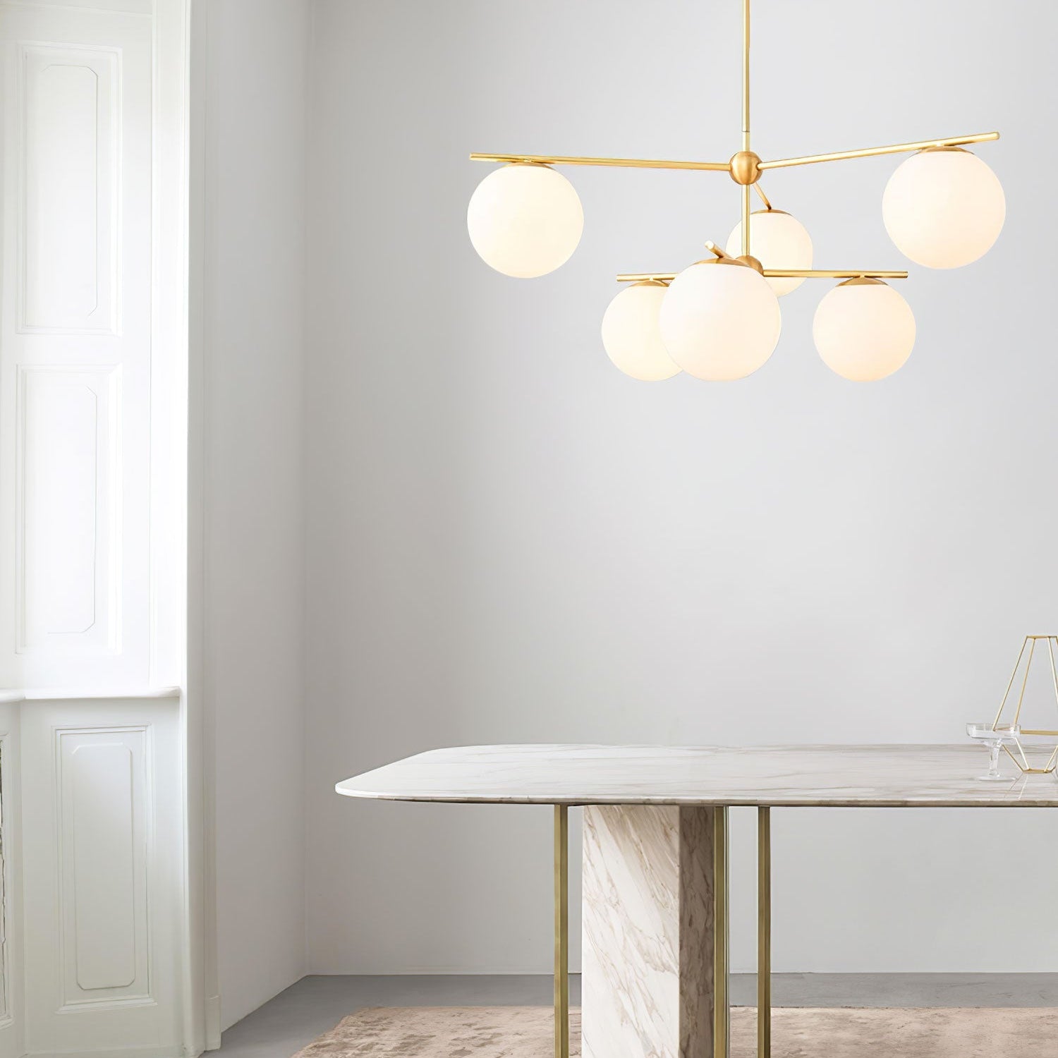Brass Chandelier Circular Ceiling Light