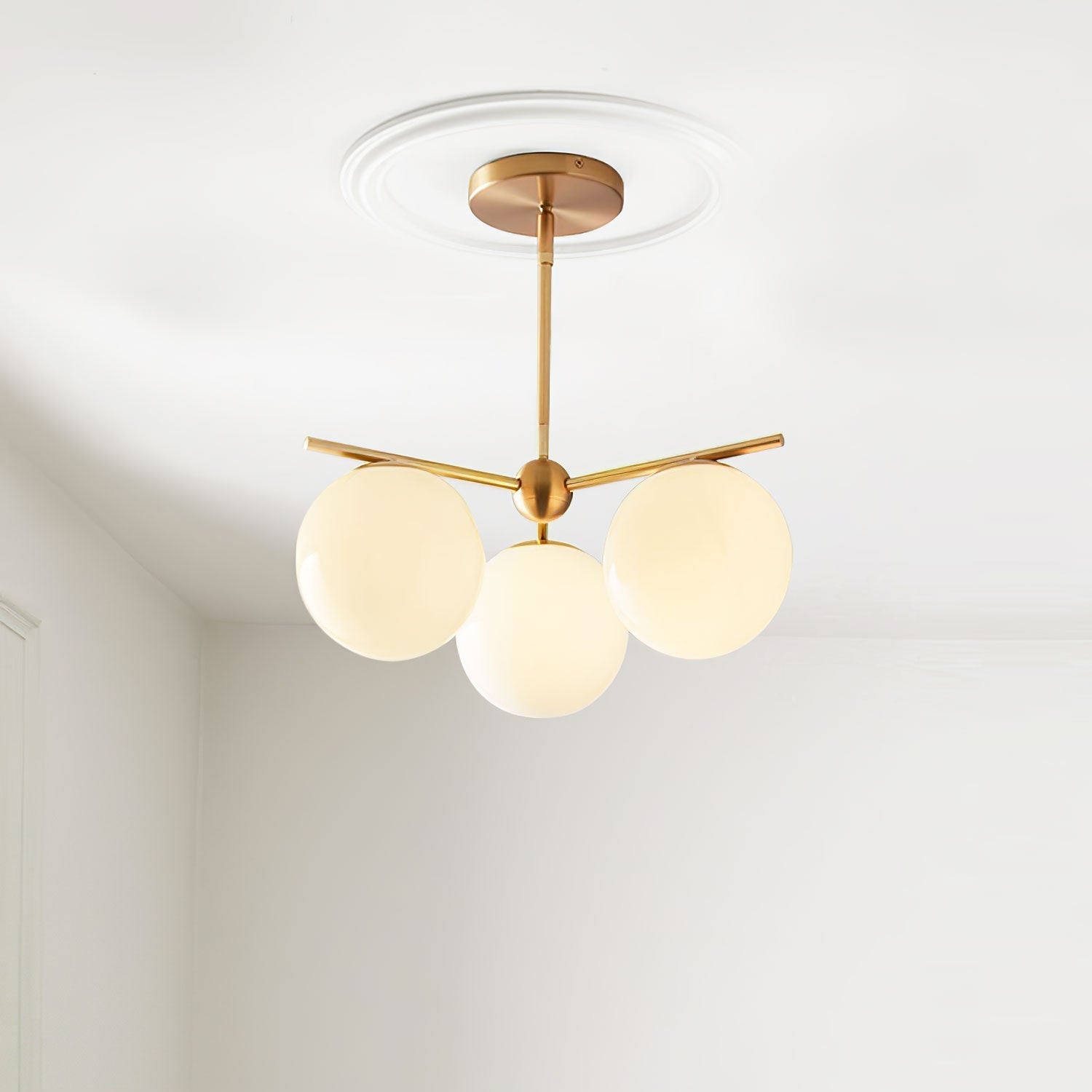 Brass Chandelier Circular Ceiling Light