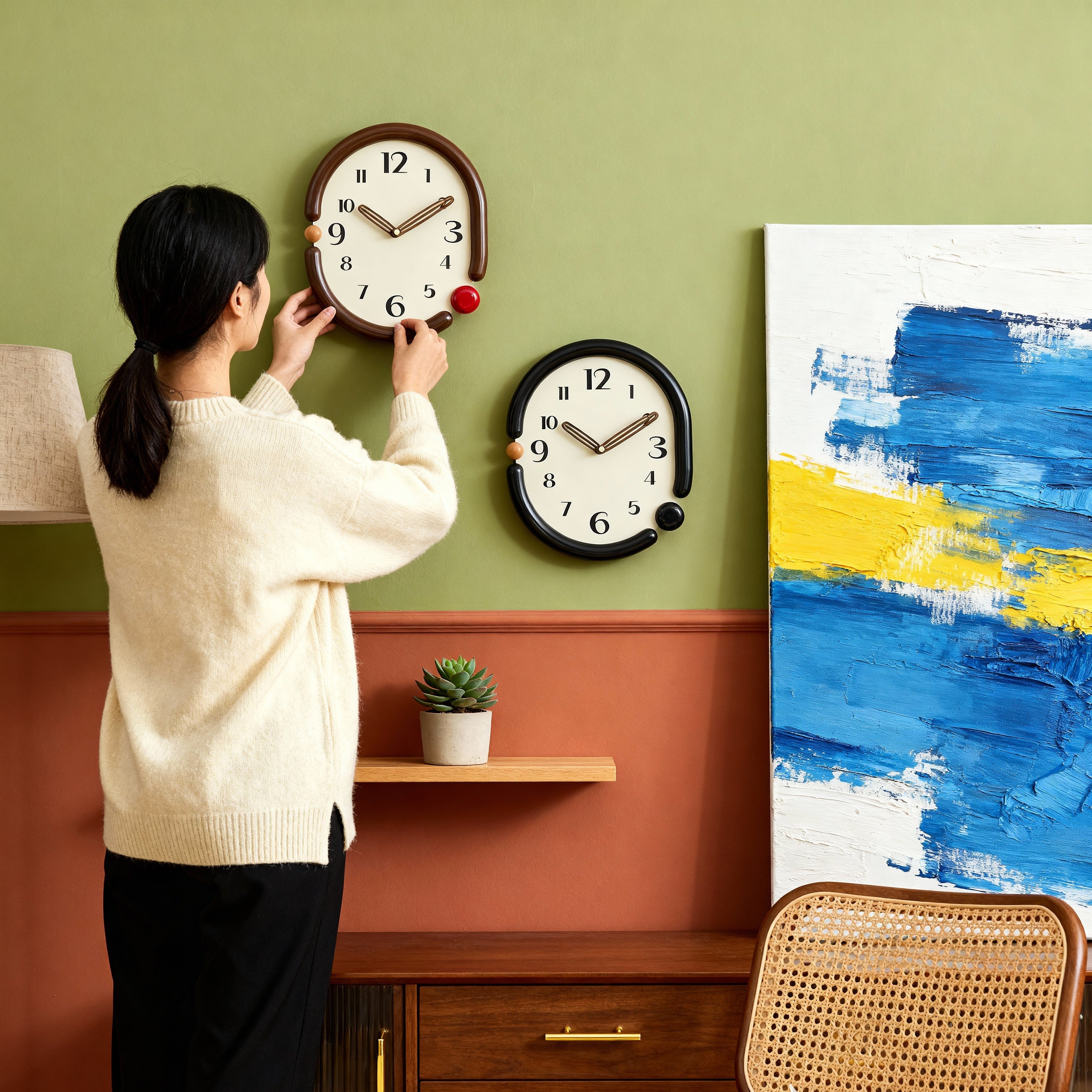 Luxe Wall Clock Circular Decorative Timepiece