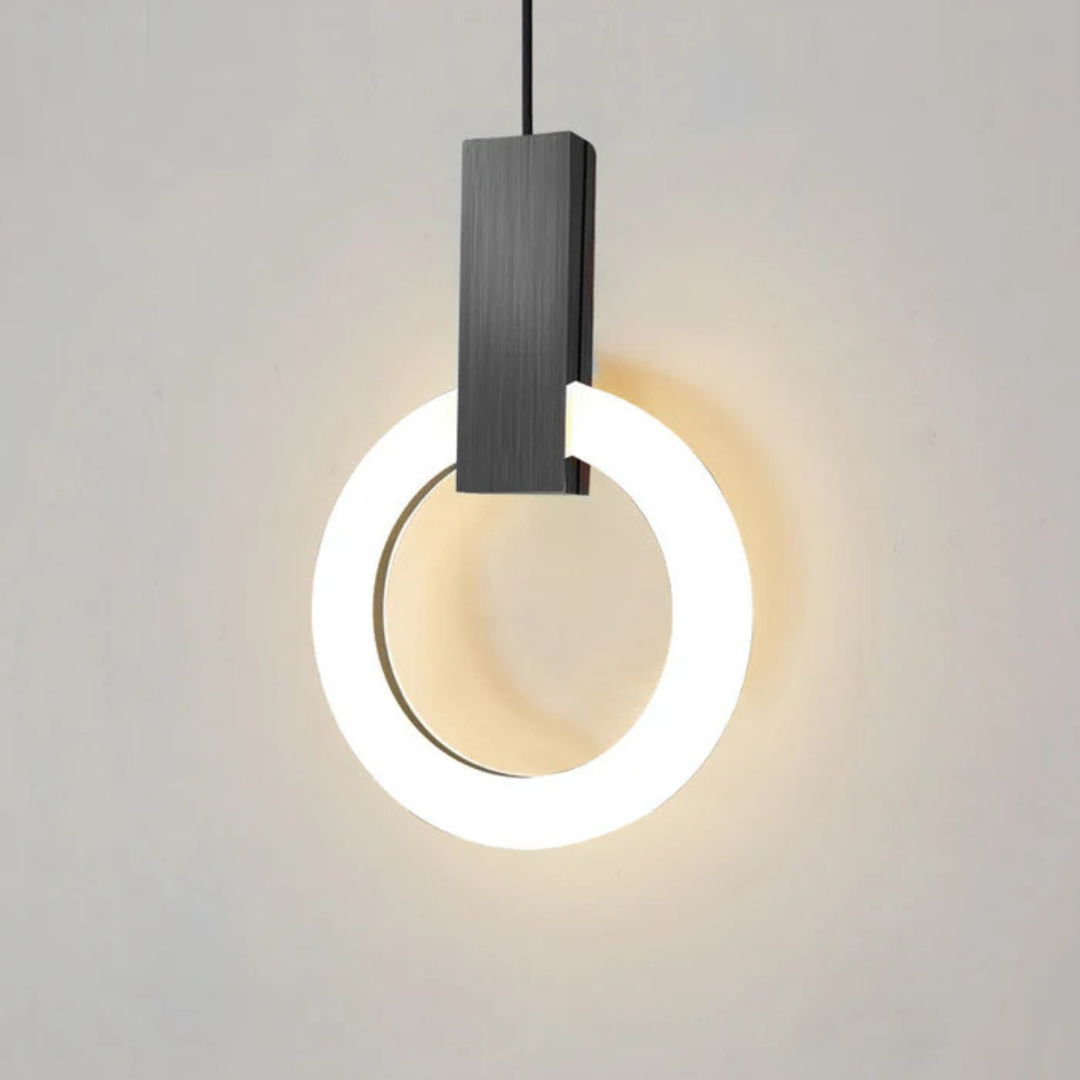 Nordic LED Pendant Light Circular Ceiling Fixture