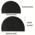 Half Round Rubber Door Mat with Non-Slip Backing