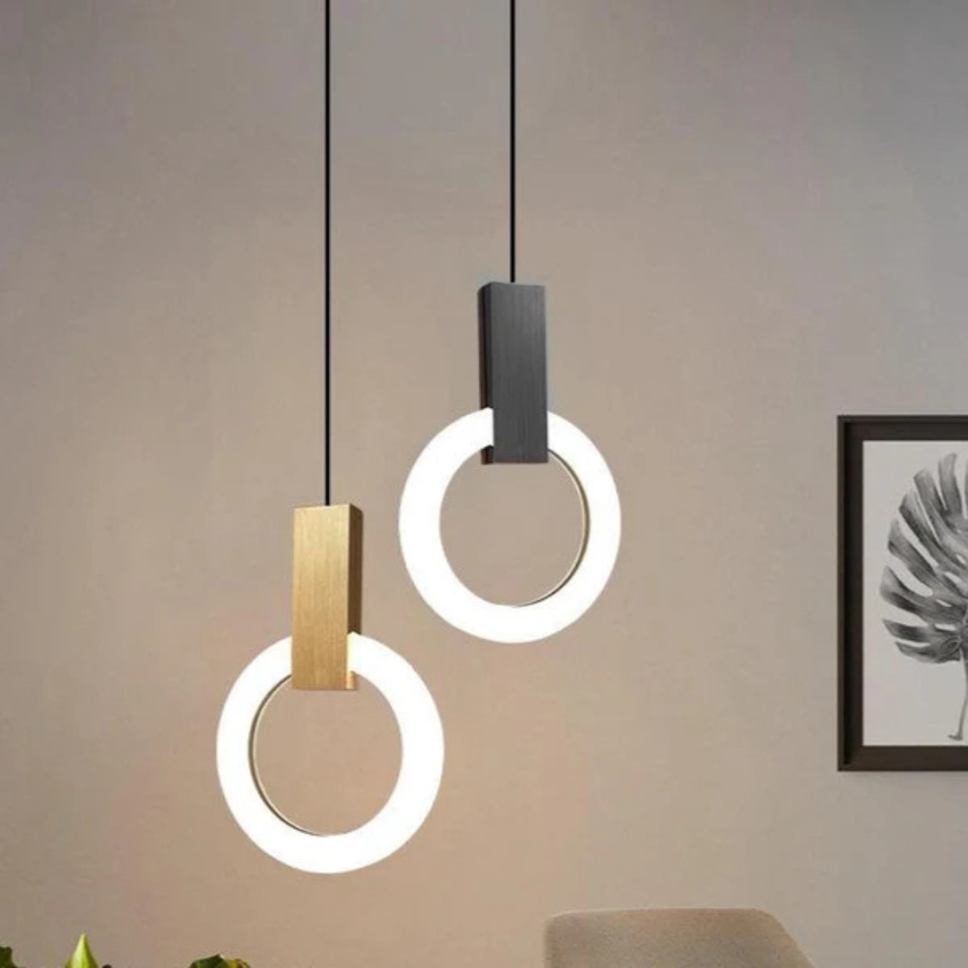 Nordic LED Pendant Light Circular Ceiling Fixture