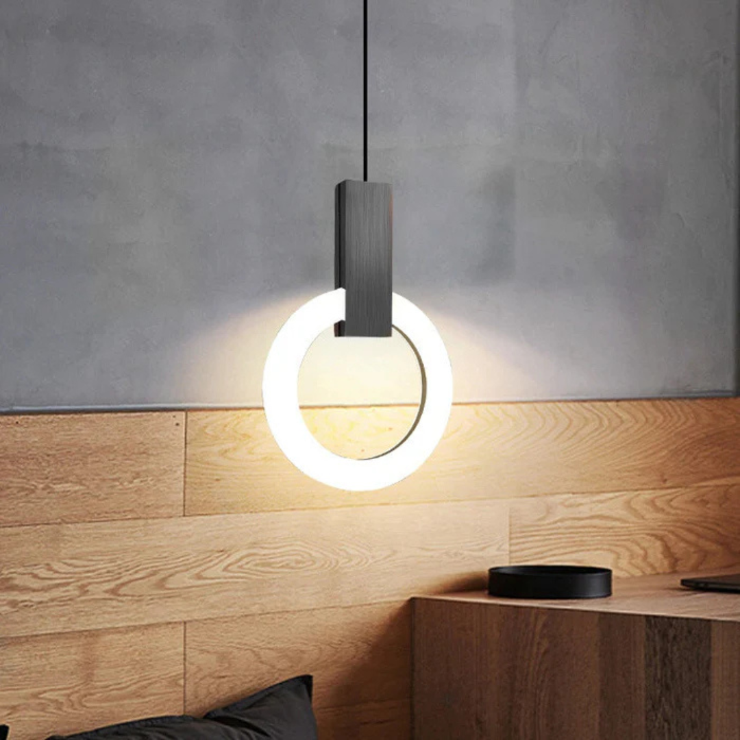 Nordic LED Pendant Light Circular Ceiling Fixture