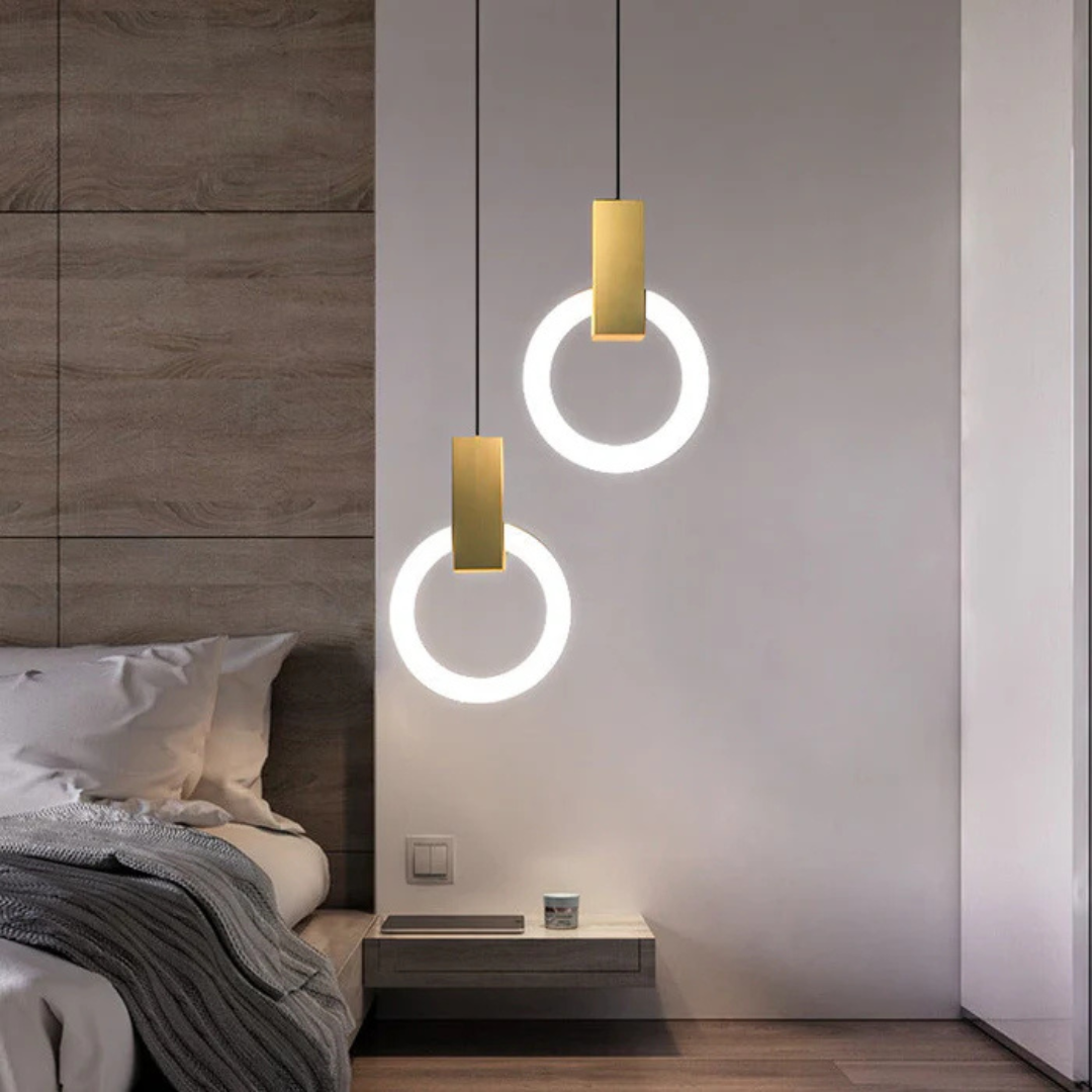Nordic LED Pendant Light Circular Ceiling Fixture
