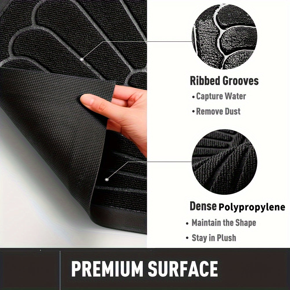 Half Round Rubber Door Mat with Non-Slip Backing