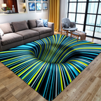 3D Optical Illusion Door Mat with Geometric Checkerboard Design