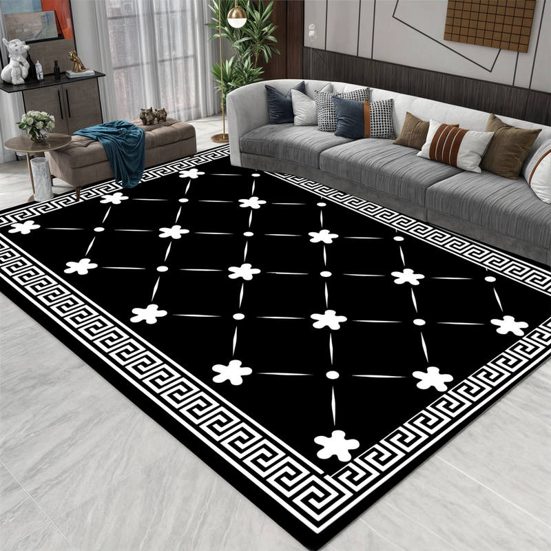 3D Optical Illusion Door Mat with Geometric Checkerboard Design