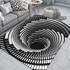 3D Optical Illusion Door Mat with Geometric Checkerboard Design