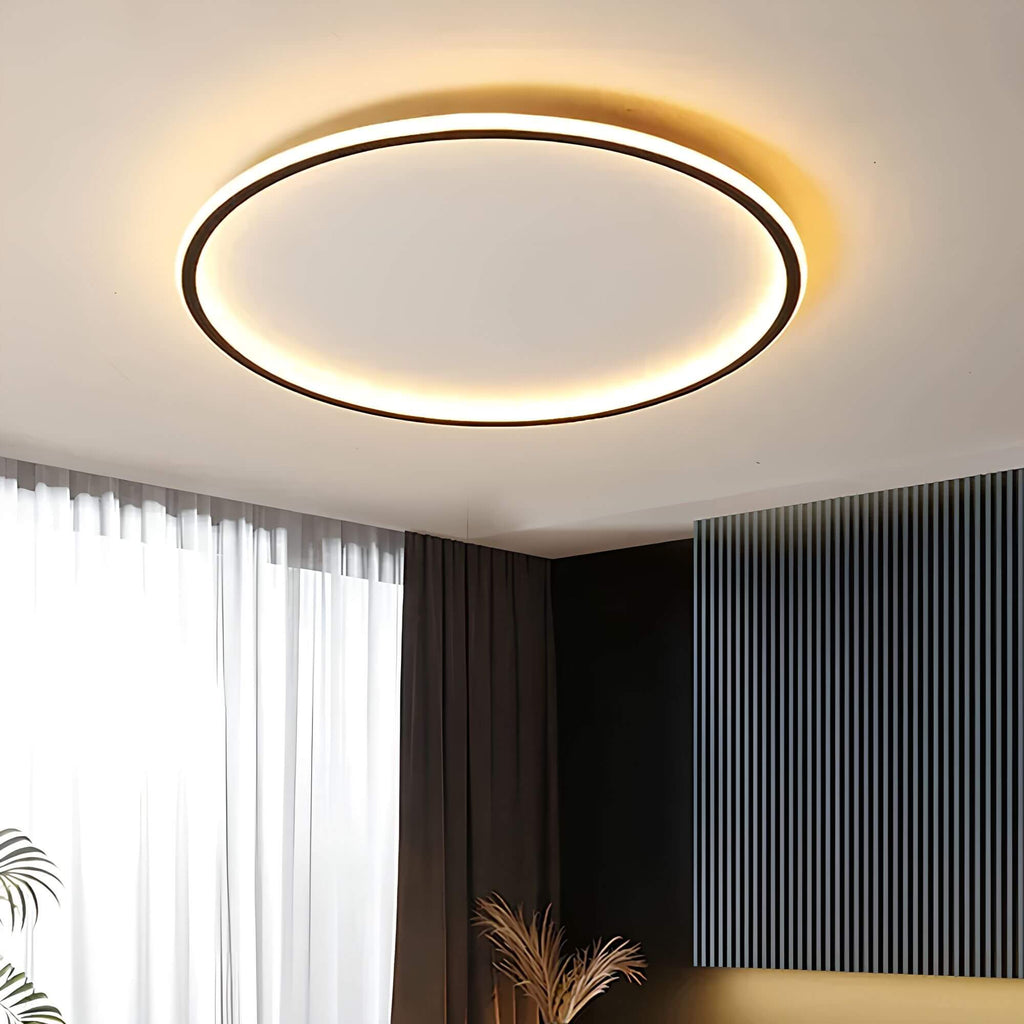 Modern Round LED Ceiling Light Flush Mount with Ambient Ring