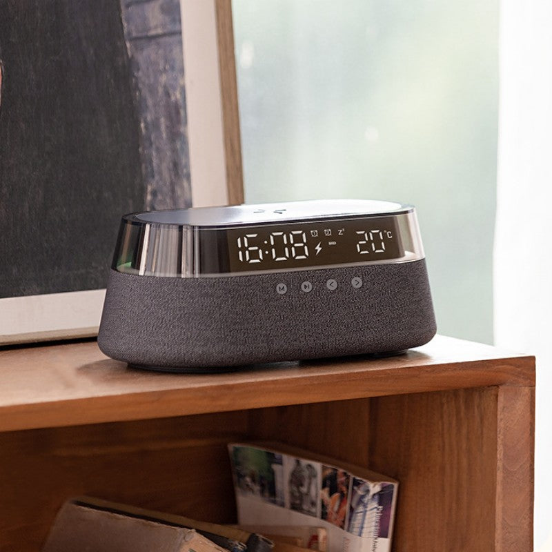Wireless Charging Alarm Clock with Bluetooth Speaker and LED Night Light