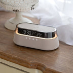 Wireless Charging Alarm Clock with Bluetooth Speaker and LED Night Light