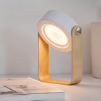 Dimmable LED Table Lamp with Adjustable Wooden Frame