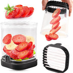 Fruit and Vegetable Slicer with Collection Container and Interchangeable Stainless Steel Blades