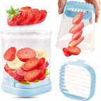 Fruit and Vegetable Slicer with Collection Container and Interchangeable Stainless Steel Blades
