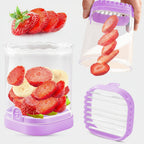 Fruit and Vegetable Slicer with Collection Container and Interchangeable Stainless Steel Blades