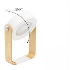 Dimmable LED Table Lamp with Adjustable Wooden Frame