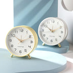 Scandinavian Silent Analog Table Clock with Quartz Movement