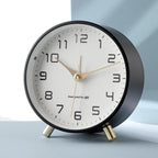 Scandinavian Silent Analog Table Clock with Quartz Movement