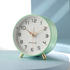 Scandinavian Silent Analog Table Clock with Quartz Movement