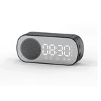 Digital Alarm Clock with Bluetooth Speaker and FM Radio Featuring LED Display