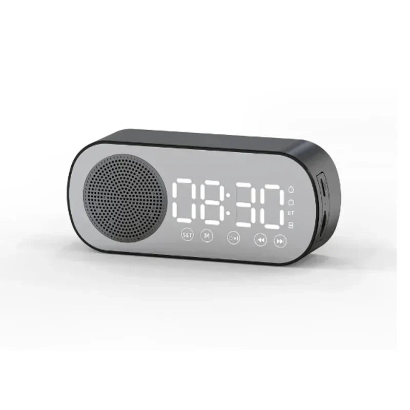 Digital Alarm Clock with Bluetooth Speaker and FM Radio Featuring LED Display