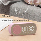 Digital Alarm Clock with Bluetooth Speaker and FM Radio Featuring LED Display