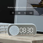 Digital Alarm Clock with Bluetooth Speaker and FM Radio Featuring LED Display