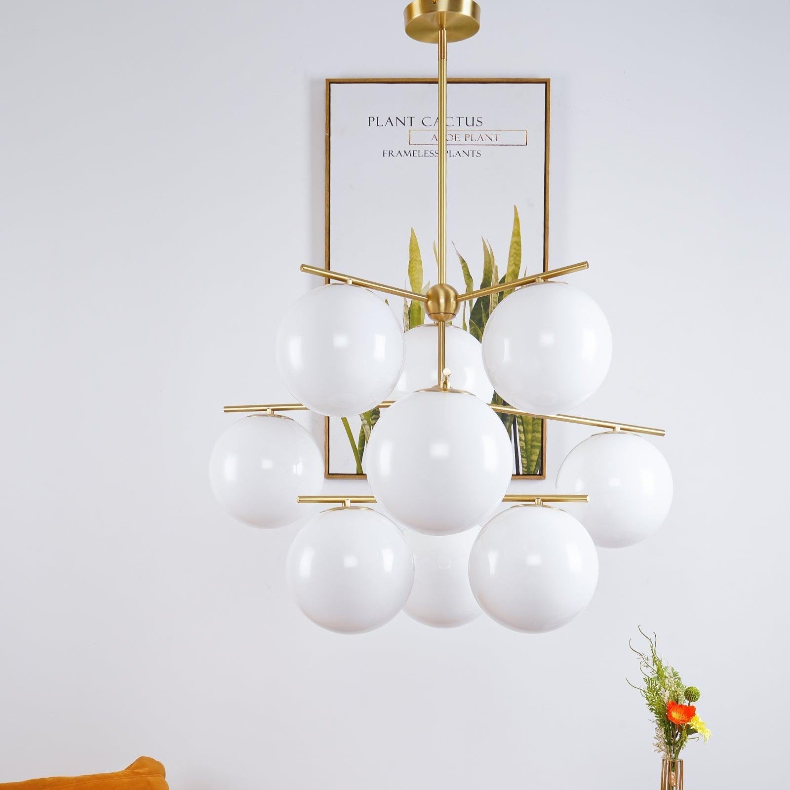 Brass Chandelier Circular Ceiling Light