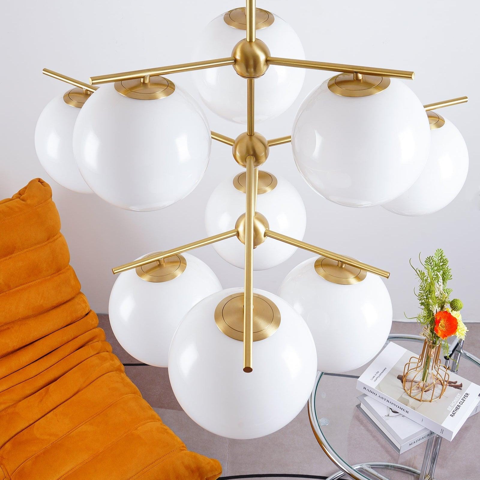 Brass Chandelier Circular Ceiling Light