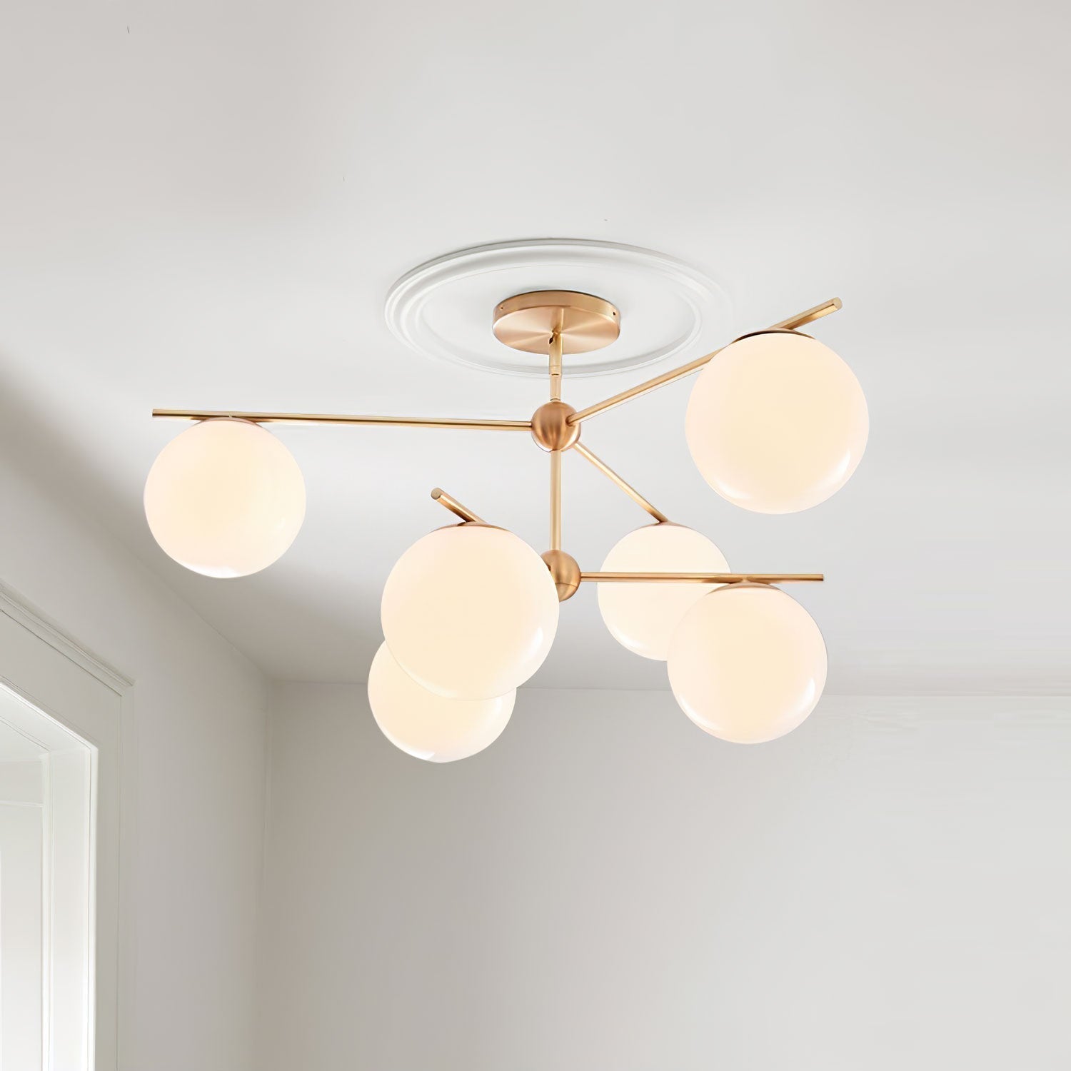 Brass Chandelier Circular Ceiling Light