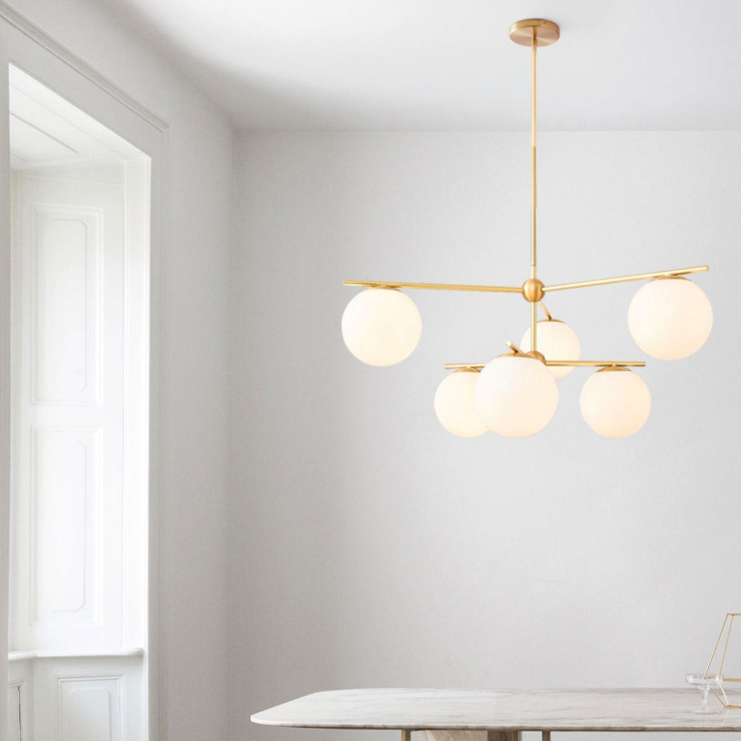 Brass Chandelier Circular Ceiling Light