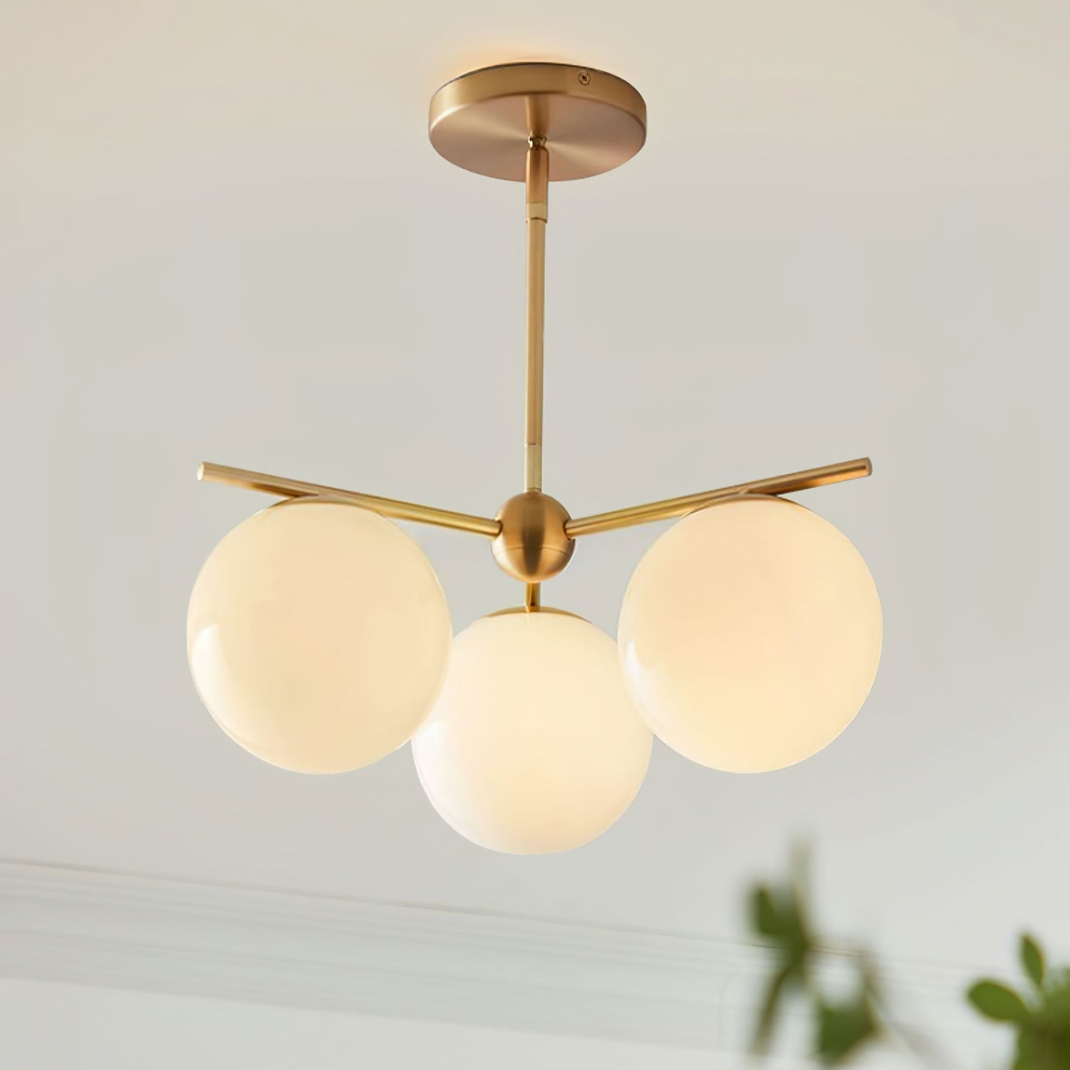 Brass Chandelier Circular Ceiling Light