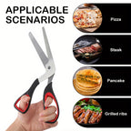 Stainless Steel Pizza Scissors with Ergonomic Non-Slip Handle