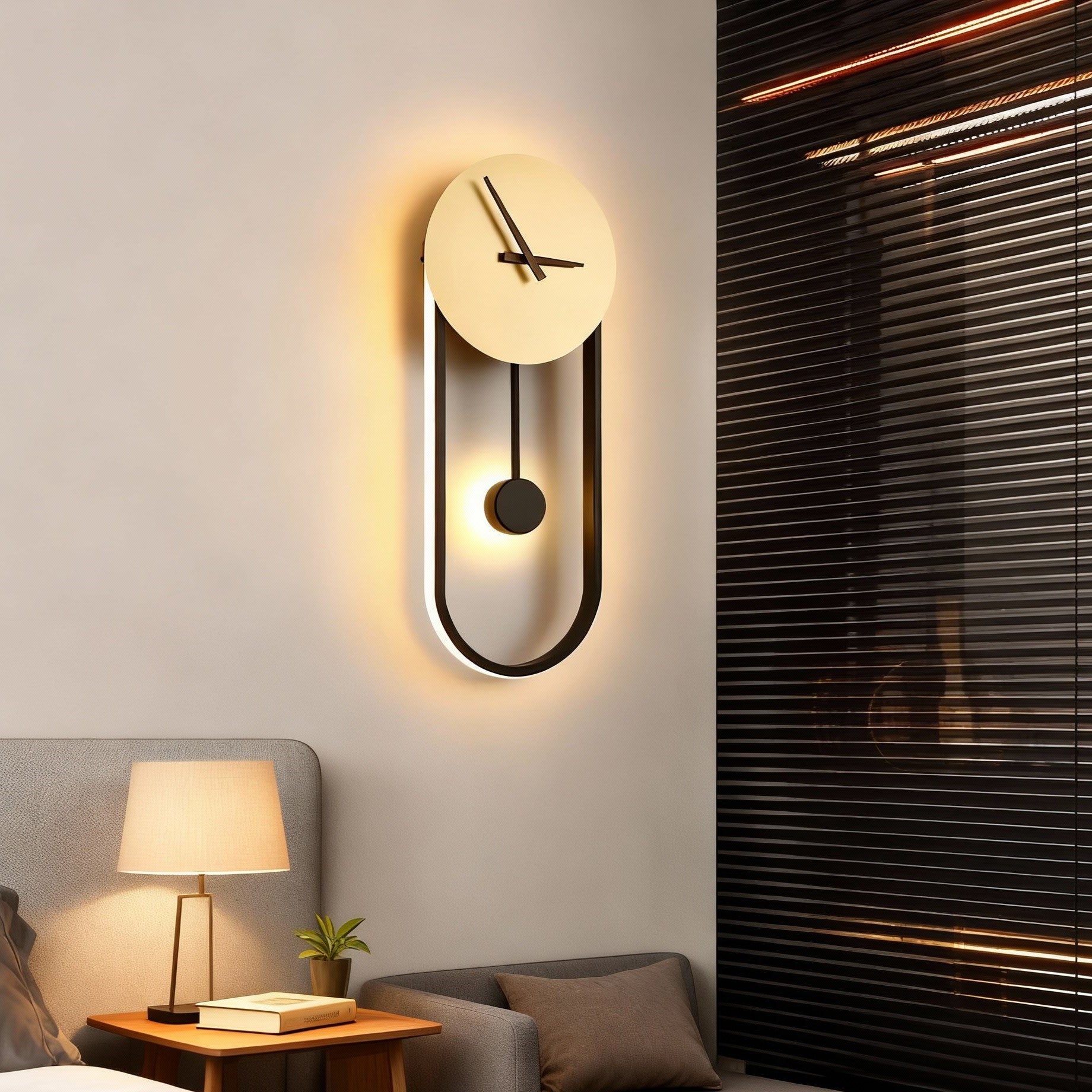 LED Wall Clock Circular 12 Inch Digital Display