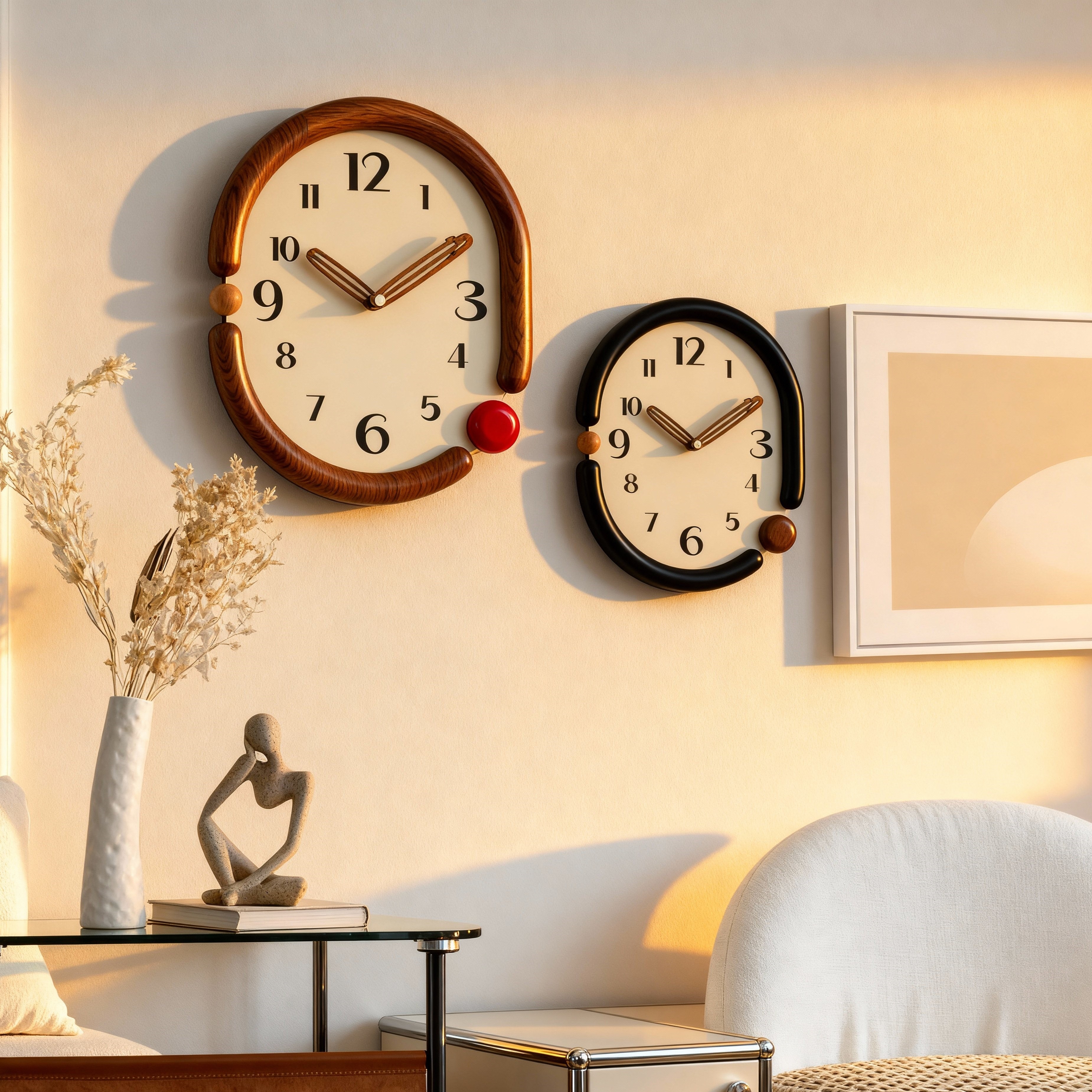 Luxe Wall Clock Circular Decorative Timepiece