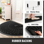 Half Round Rubber Door Mat with Non-Slip Backing