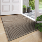 Rectangular Anti-Slip Door Mat with Ribbed Pattern