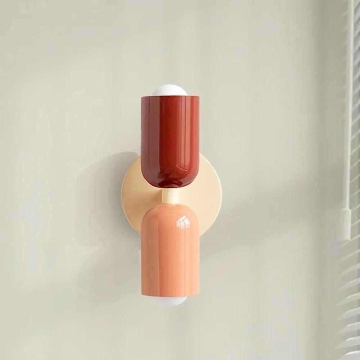 Scandinavian Double Head Wall Lamp with Dual LED Light for Bedroom