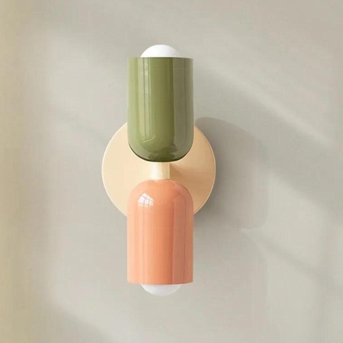 Scandinavian Double Head Wall Lamp with Dual LED Light for Bedroom
