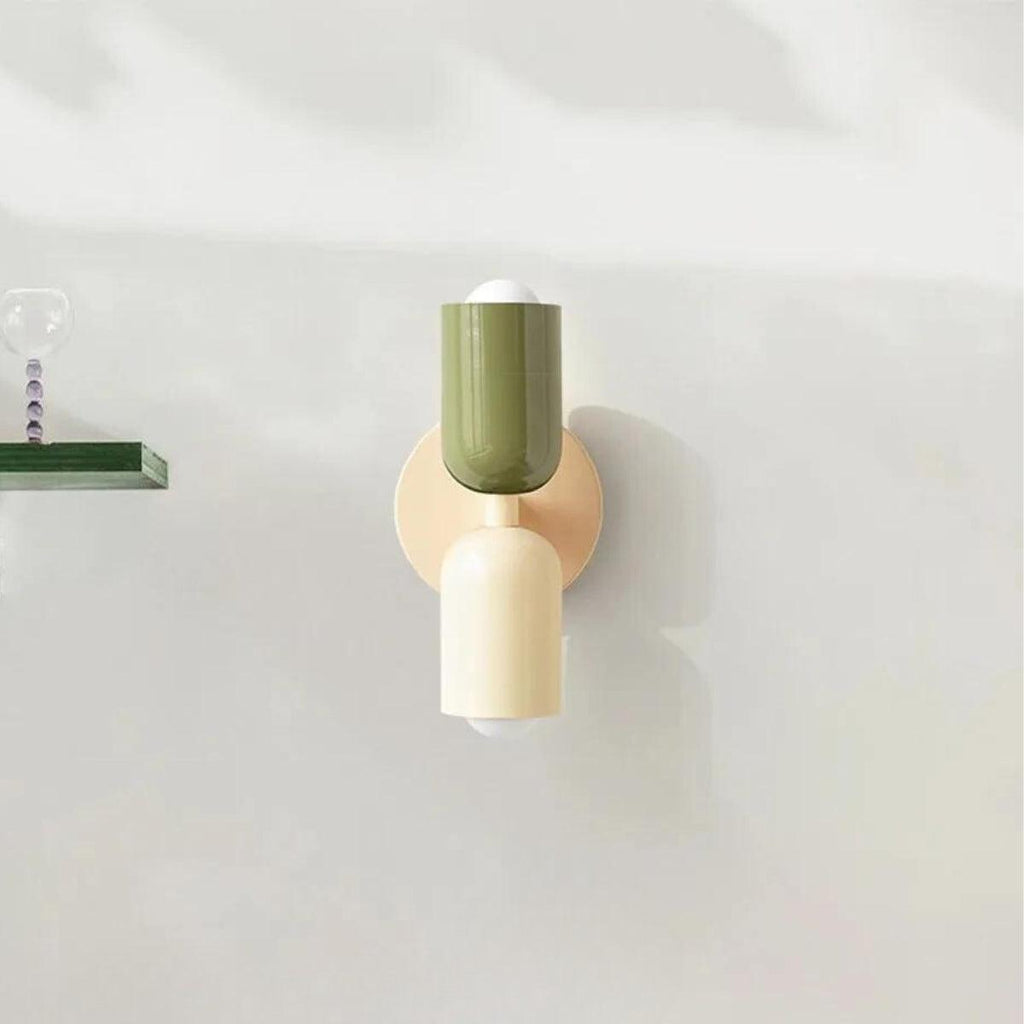 Scandinavian Double Head Wall Lamp with Dual LED Light for Bedroom