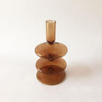 Modern Glass Candle Stick Holders Set