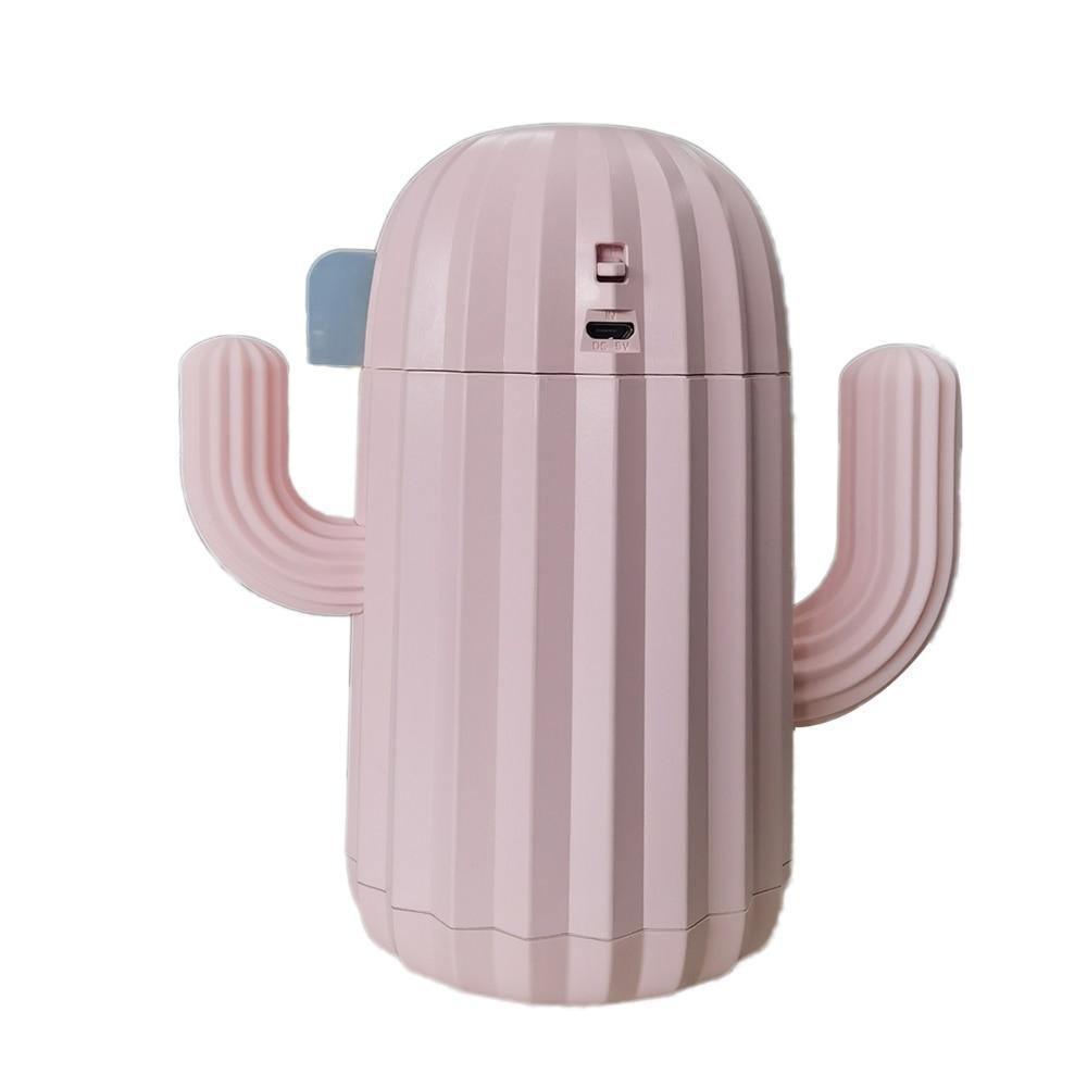 Mini Cactus Shape USB Air Humidifier with LED Light for Bedroom
