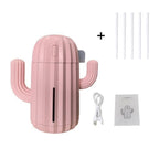 Mini Cactus Shape USB Air Humidifier with LED Light for Bedroom