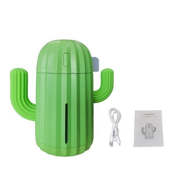 Mini Cactus Shape USB Air Humidifier with LED Light for Bedroom