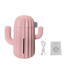 Mini Cactus Shape USB Air Humidifier with LED Light for Bedroom